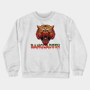 Angry Tiger Head Design Crewneck Sweatshirt